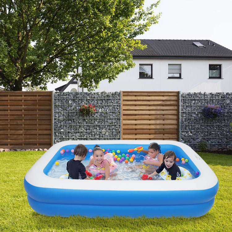 [US Warehouse] PVC Rectangle Inflatable Swimming Pool, Size: 262x177x56cm