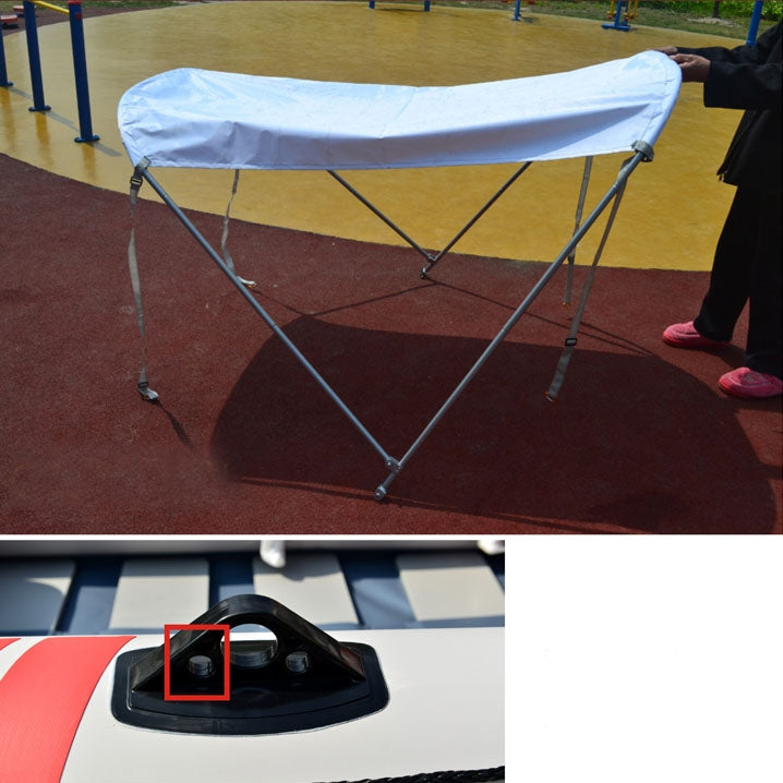 Outdoor Folding Awning Canoe Rubber Inflatable Boat Parasol Tent for 2-5 Person,Boat is not Included