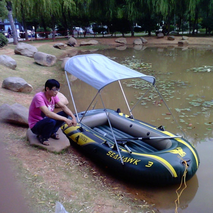 Outdoor Folding Awning Canoe Rubber Inflatable Boat Parasol Tent for 2-5 Person,Boat is not Included