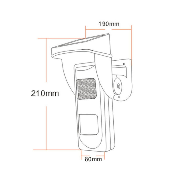 SVG-40 IP65 Waterproof Solar Powered Wireless Human Body Infrared Detector Danger Scene Sound and Light Alarm