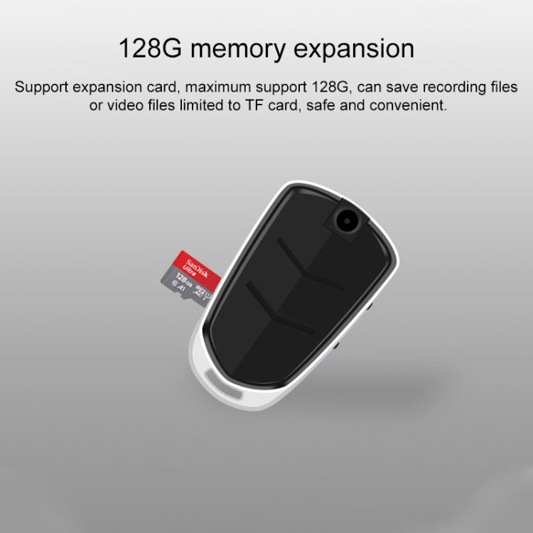 E308 64GB Portable Keychain Voice Recorder, Built-in Camera, Mic, Support TF Card