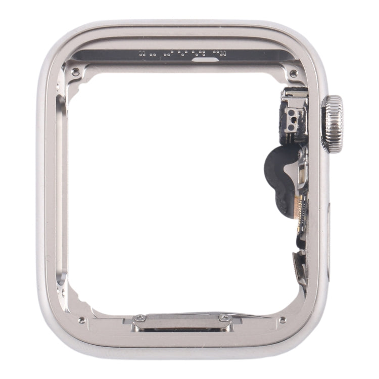 For Apple Watch Series 4 40mm LTE Stainless Steel Middle Frame Bezel Plate with Crown Spin Axis Flex Cable  - Silver