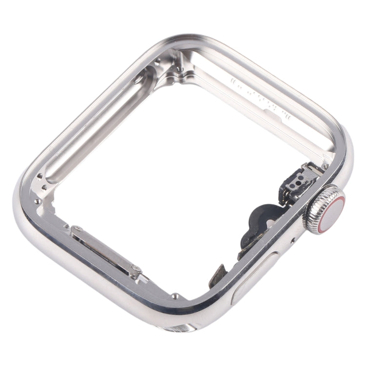 For Apple Watch Series 4 40mm LTE Stainless Steel Middle Frame Bezel Plate with Crown Spin Axis Flex Cable  - Silver