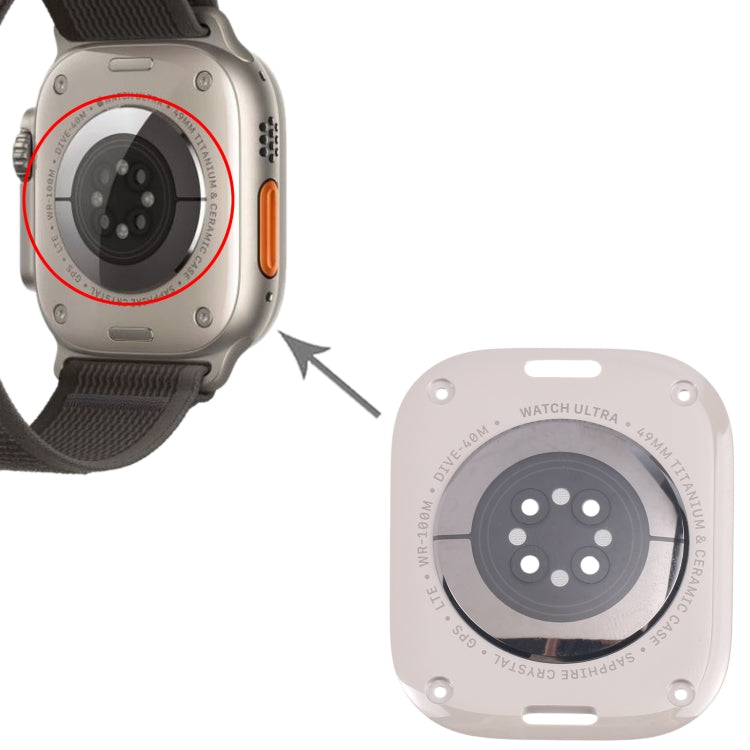 For Apple Watch Ultra 2 49mm A2986 A2987 LTE Version Glass Back Cover