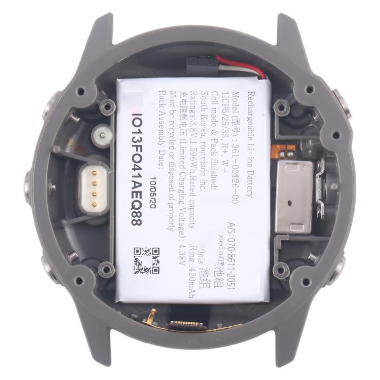 For Garmin Fenix 6x / Fenix 6X Pro Original Disassembled Back Cover with Battery