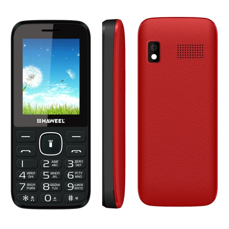 Haweel X1 Mobile Phone, Russian Keyboard, 2.4 inch, 1500mAh Battery, Dual SIM, Super Big Speaker, Support FM / TF / Torch / BT