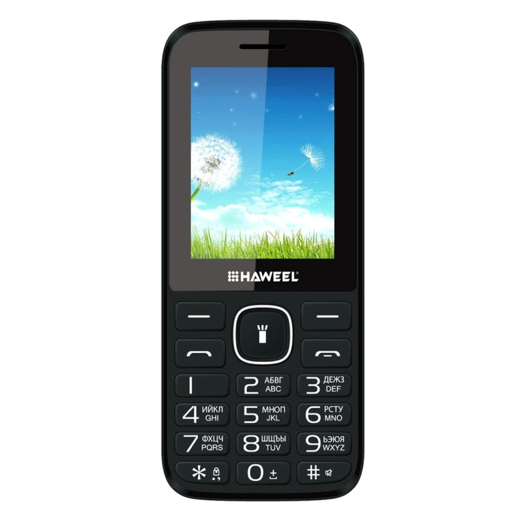 Haweel X1 Mobile Phone, Russian Keyboard, 2.4 inch, 1500mAh Battery, Dual SIM, Super Big Speaker, Support FM / TF / Torch / BT