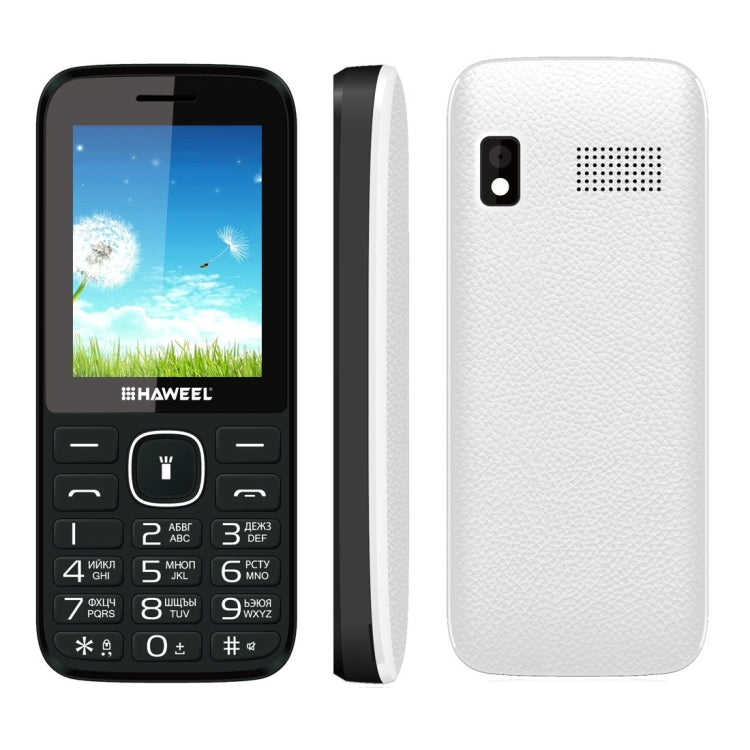 Haweel X1 Mobile Phone, Russian Keyboard, 2.4 inch, 1500mAh Battery, Dual SIM, Super Big Speaker, Support FM / TF / Torch / BT