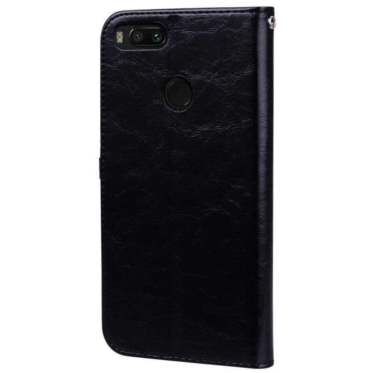For Xiaomi  Mi A1 & 5X Business Style Oil Wax Texture Horizontal Flip Leather Case with Holder & Card Slots & Wallet & Lanyard
