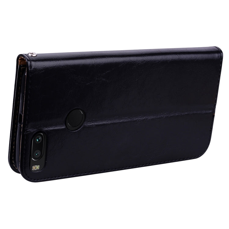 For Xiaomi  Mi A1 & 5X Business Style Oil Wax Texture Horizontal Flip Leather Case with Holder & Card Slots & Wallet & Lanyard