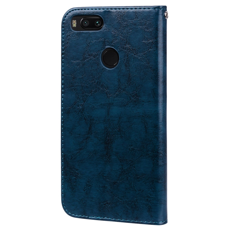 For Xiaomi  Mi A1 & 5X Business Style Oil Wax Texture Horizontal Flip Leather Case with Holder & Card Slots & Wallet & Lanyard