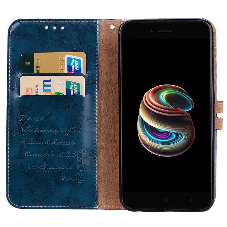 For Xiaomi  Mi A1 & 5X Business Style Oil Wax Texture Horizontal Flip Leather Case with Holder & Card Slots & Wallet & Lanyard
