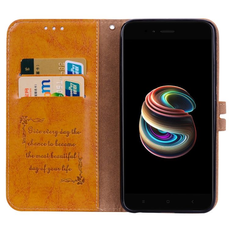For Xiaomi  Mi A1 & 5X Business Style Oil Wax Texture Horizontal Flip Leather Case with Holder & Card Slots & Wallet & Lanyard