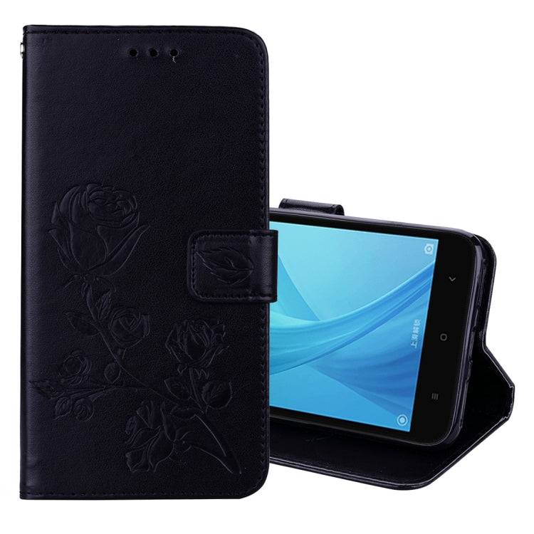 For Xiaomi  Redmi Note 5A Pro / Prime Roses Pressed Flowers Pattern Flip Leather Case with Holder & Card Slots & Wallet