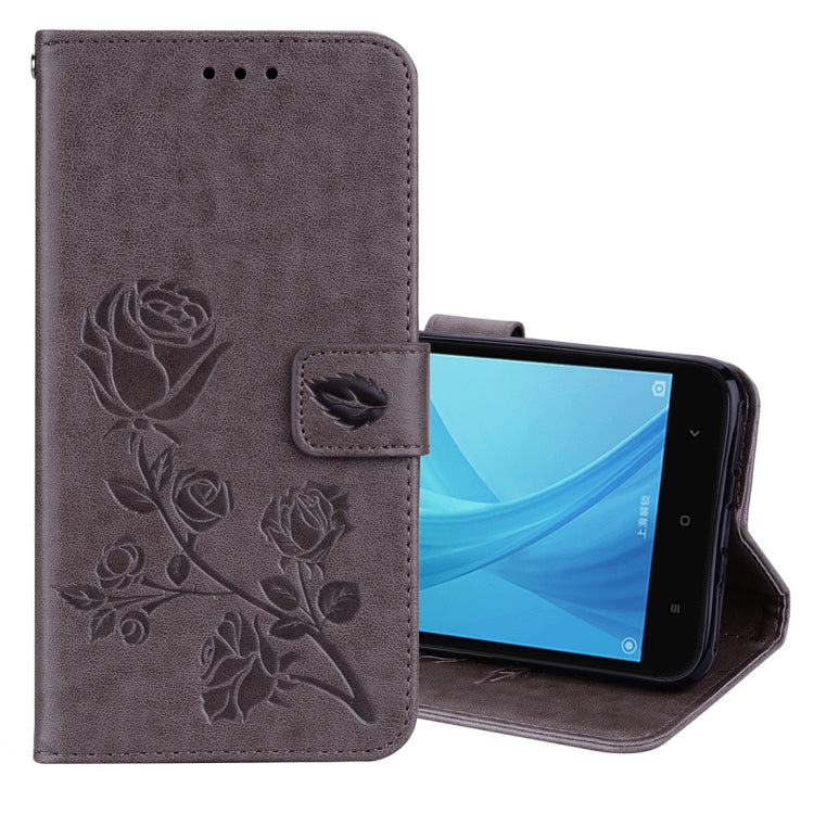 For Xiaomi  Redmi Note 5A Pro / Prime Roses Pressed Flowers Pattern Flip Leather Case with Holder & Card Slots & Wallet