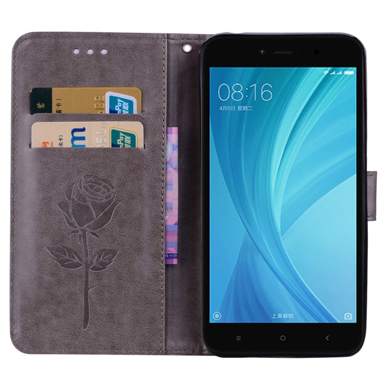 For Xiaomi  Redmi Note 5A Pro / Prime Roses Pressed Flowers Pattern Flip Leather Case with Holder & Card Slots & Wallet