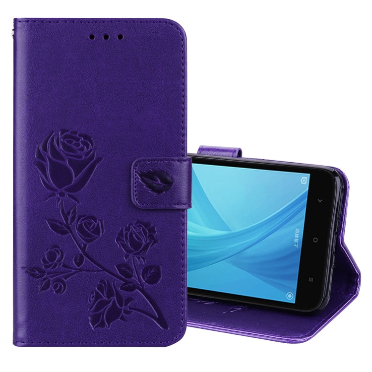 For Xiaomi  Redmi Note 5A Pro / Prime Roses Pressed Flowers Pattern Flip Leather Case with Holder & Card Slots & Wallet