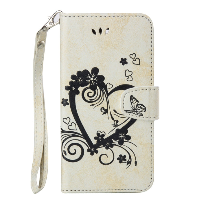 For Xiaomi  Redmi Note 3 Pressed Flowers Butterfly Love Pattern Horizontal Flip Leather Case with Holder & Card Slots & Wallet & Lanyard & Photo Frame