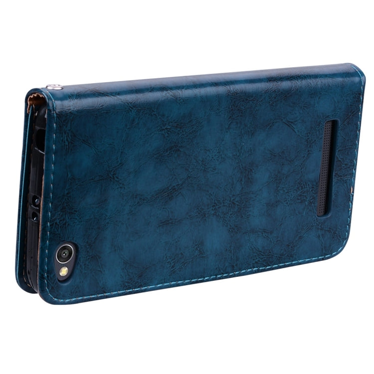 For Xiaomi  Redmi 4A Business Style Oil Wax Texture Horizontal Flip Leather Case with Holder & Card Slots & Wallet & Lanyard