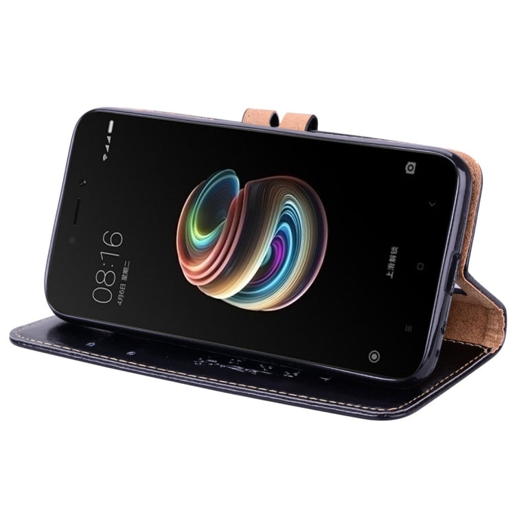 For Xiaomi  Redmi 5A Business Style Oil Wax Texture Horizontal Flip Leather Case with Holder & Card Slots & Wallet & Lanyard