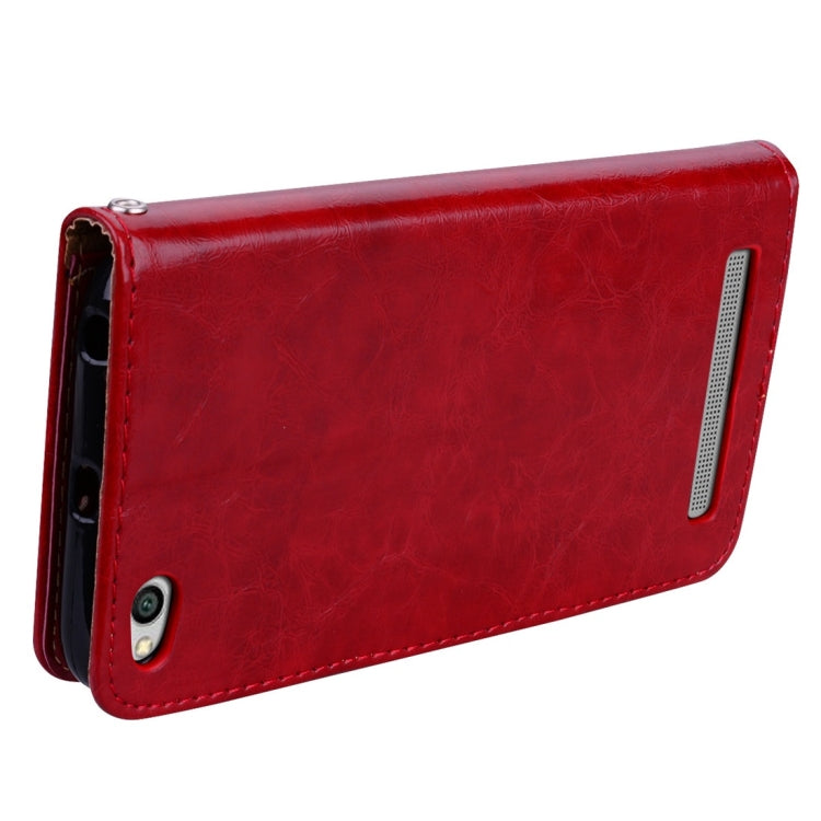 For Xiaomi  Redmi 5A Business Style Oil Wax Texture Horizontal Flip Leather Case with Holder & Card Slots & Wallet & Lanyard