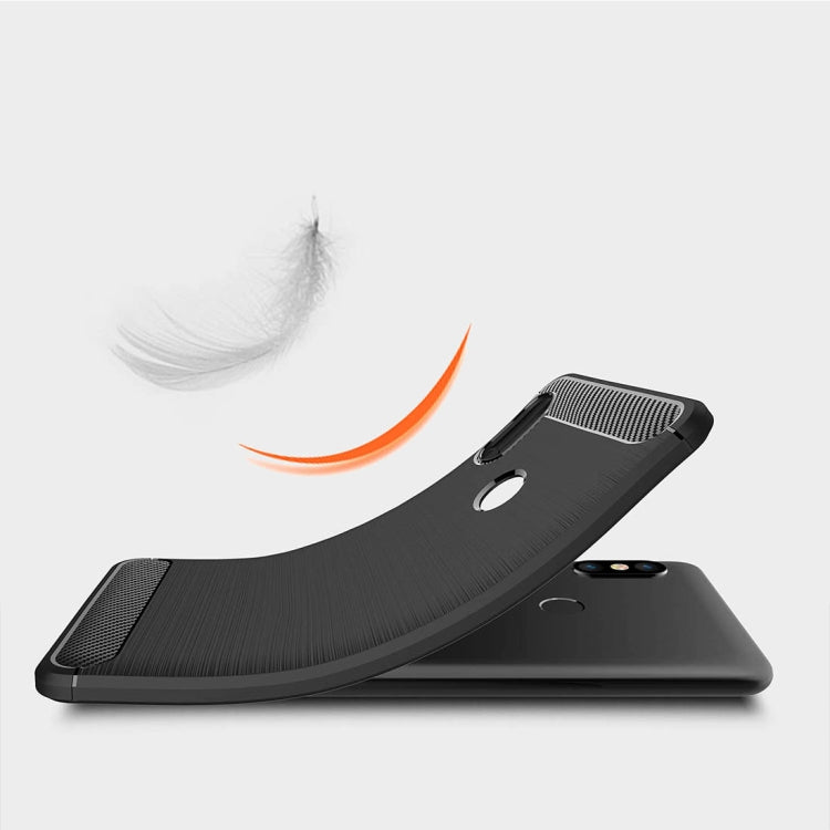 For Xiaomi  Redmi Note 5 Pro Brushed Texture Carbon Fiber Shockproof TPU Full-body Rugged Protective Back Cover Case