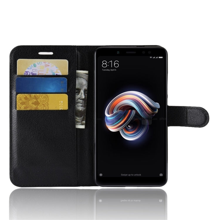 For Xiaomi  Redmi Note 5 Pro Litchi Texture Horizontal Flip Protective Leather Case with Holder & Card Slots & Wallet