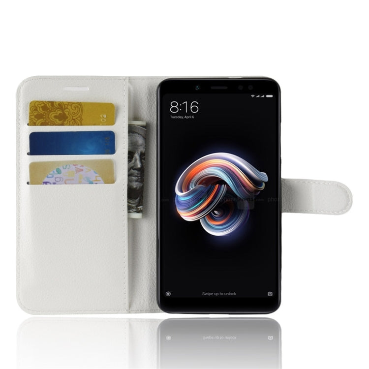 For Xiaomi  Redmi Note 5 Pro Litchi Texture Horizontal Flip Protective Leather Case with Holder & Card Slots & Wallet