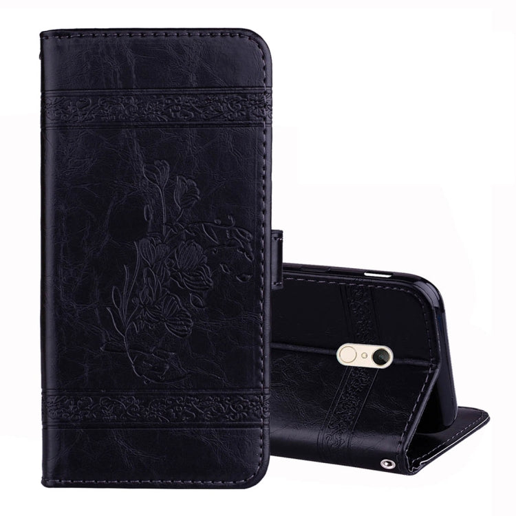 For Xiaomi Redmi 5 Plus Vintage Oil Wax Texture Embossed Horizontal Flip Leather Case with Holder & Card Slots & Wallet & Photo Frame & Lanyard