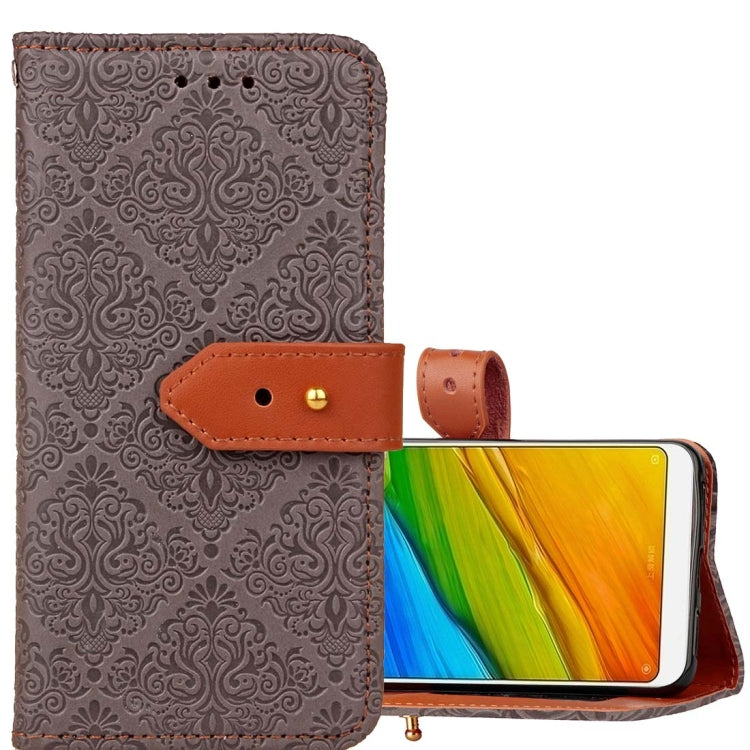 For Xiaomi Redmi 5 Plus European Style Embossed Horizontal Flip Protective Leather Case with Holder & Card Slots & Wallet & Photo Frame & Lanyard