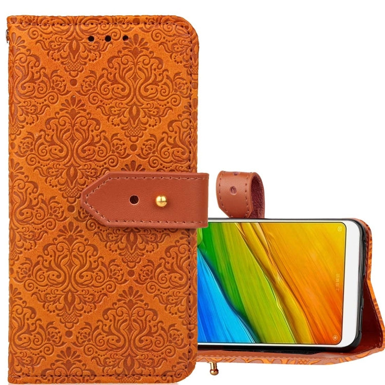 For Xiaomi Redmi 5 Plus European Style Embossed Horizontal Flip Protective Leather Case with Holder & Card Slots & Wallet & Photo Frame & Lanyard