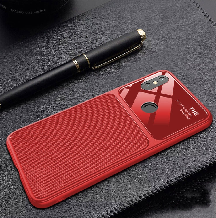 Lenuo LeJazz Series TPU + Glass Case for Xiaomi Mi 6X(Red)