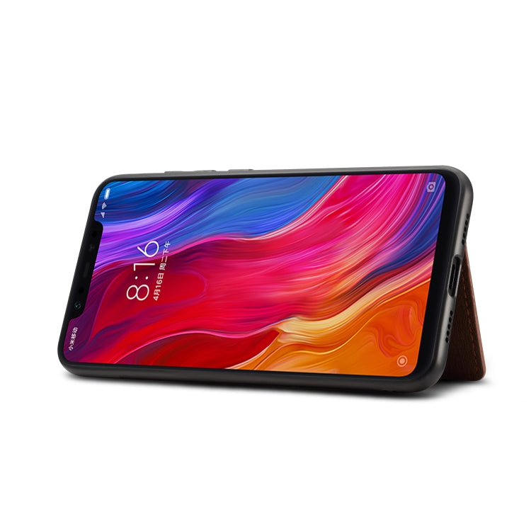 Dibase TPU + PC + PU Crazy Horse Texture Leather Case for Xiaomi Mi 8, with Holder & Card Slots