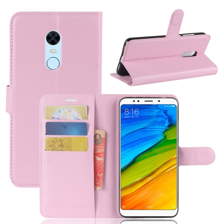 For Xiaomi  Redmi 5 Plus Litchi Texture Horizontal Flip Leather Case with Holder & Card Slots & Wallet