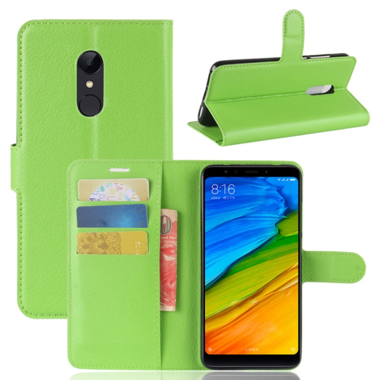 For Xiaomi  Redmi 5 Litchi Texture Horizontal Flip Leather Case with Holder & Card Slots & Wallet