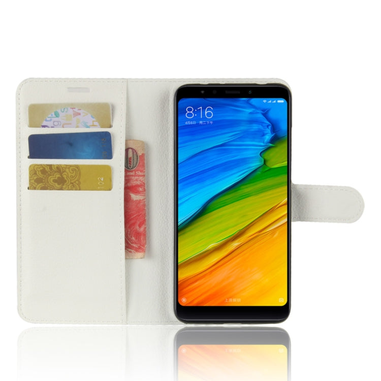 For Xiaomi  Redmi 5 Litchi Texture Horizontal Flip Leather Case with Holder & Card Slots & Wallet