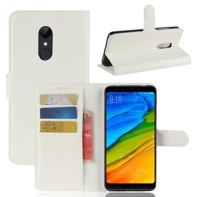 For Xiaomi  Redmi 5 Litchi Texture Horizontal Flip Leather Case with Holder & Card Slots & Wallet