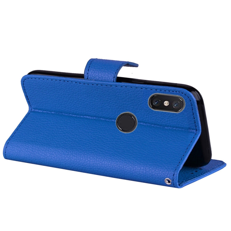 Litchi Texture Horizontal Flip Leather Case for Xiaomi Mi 8 , with Wallet & Holder & Card Slots & Lanyard