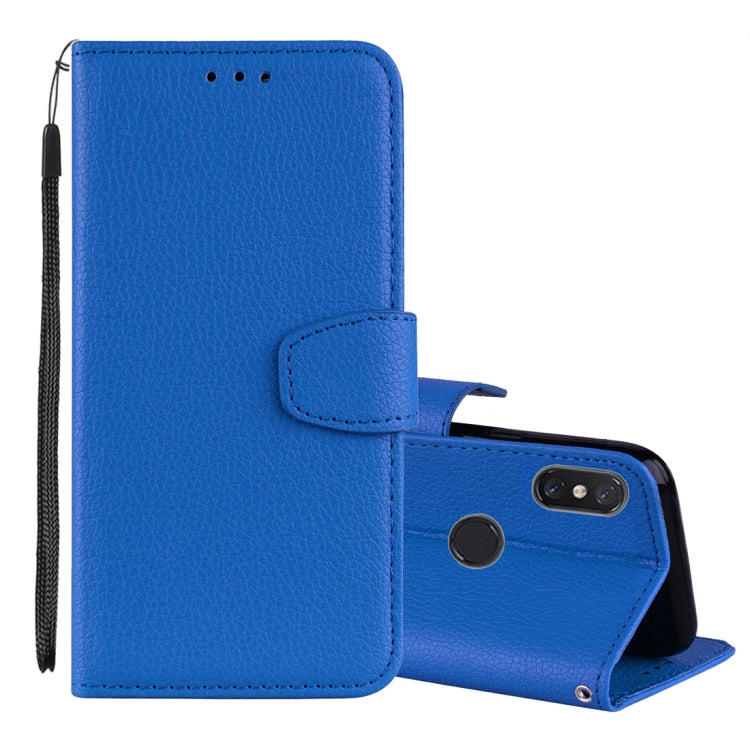 Litchi Texture Horizontal Flip Leather Case for Xiaomi Mi 8 , with Wallet & Holder & Card Slots & Lanyard