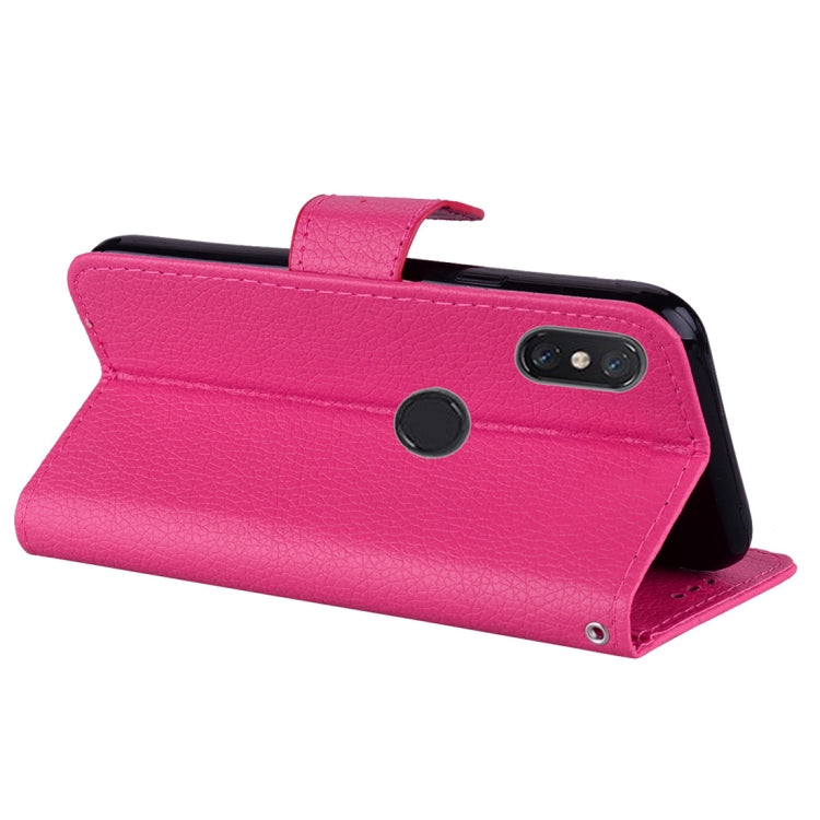 Litchi Texture Horizontal Flip Leather Case for Xiaomi Mi 8 SE , with Wallet & Holder & Card Slots & Lanyard