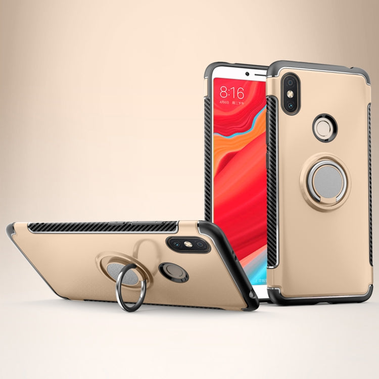 Magnetic 360 Degree Rotation Ring Holder Armor Protective Case for Xiaomi Redmi S2