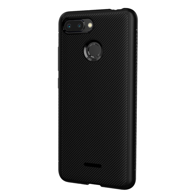 Lenuo Leshen Series Stripe Texture TPU Case for Xiaomi Redmi 6(Black)