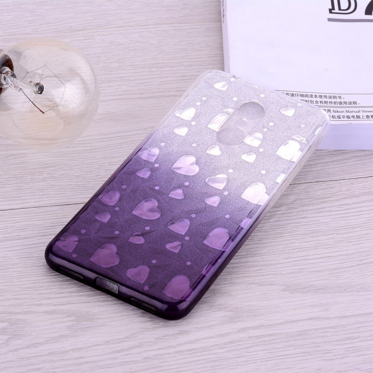 Heart Pattern Diamond Texture TPU Protector Back Cover Case for Xiaomi Redmi 5 Plus