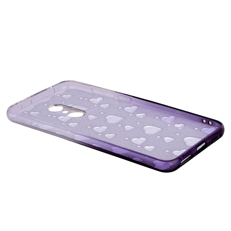 Heart Pattern Diamond Texture TPU Protector Back Cover Case for Xiaomi Redmi 5 Plus