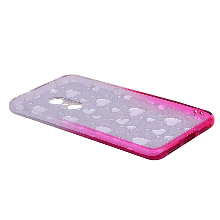 Heart Pattern Diamond Texture TPU Protector Back Cover Case for Xiaomi Redmi 5 Plus