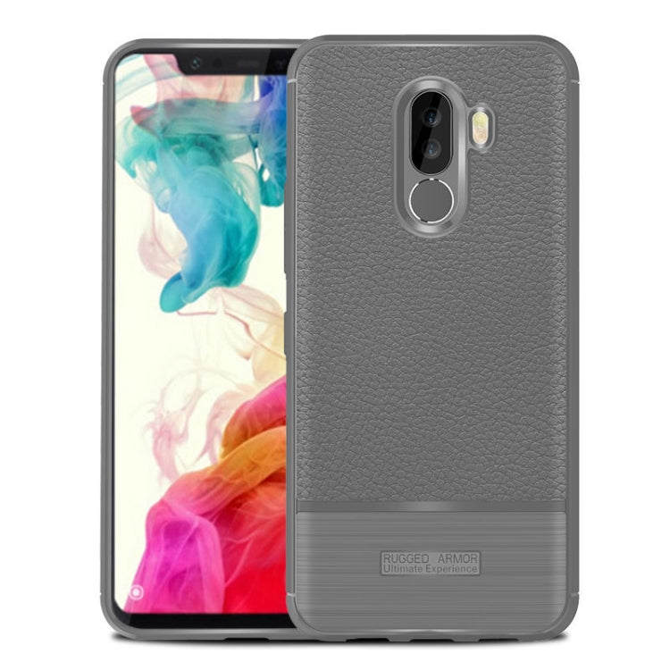 Rugged Armor Litchi Texture Shakeproof TPU Case for Xiaomi POCO F1