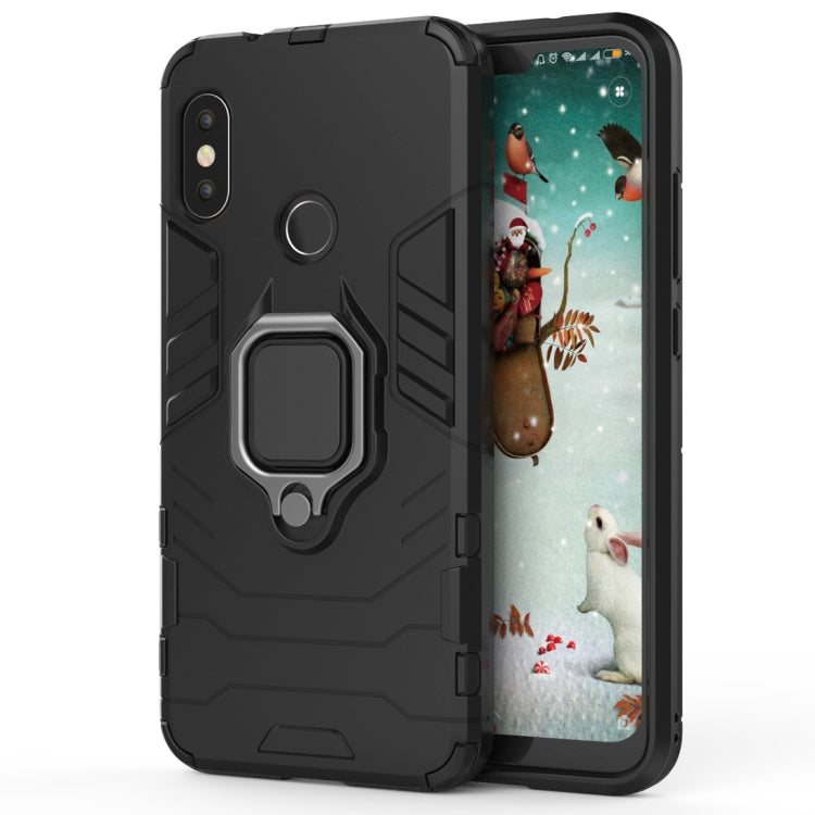 PC + TPU Shockproof Protective Case for Xiaomi Redmi 6 Pro / MI A2 lite, with Magnetic Ring Holder