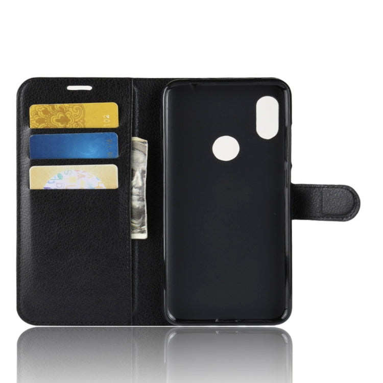 Litchi Texture Horizontal Flip PU Leather Case for Xiaomi Redmi Note 6, with Holder & Card Slots & Wallet