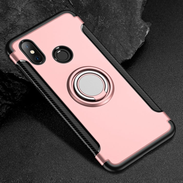 Magnetic 360 Degree Rotation Ring Holder Armor Protective Case for Xiaomi Redmi Note 6 Pro