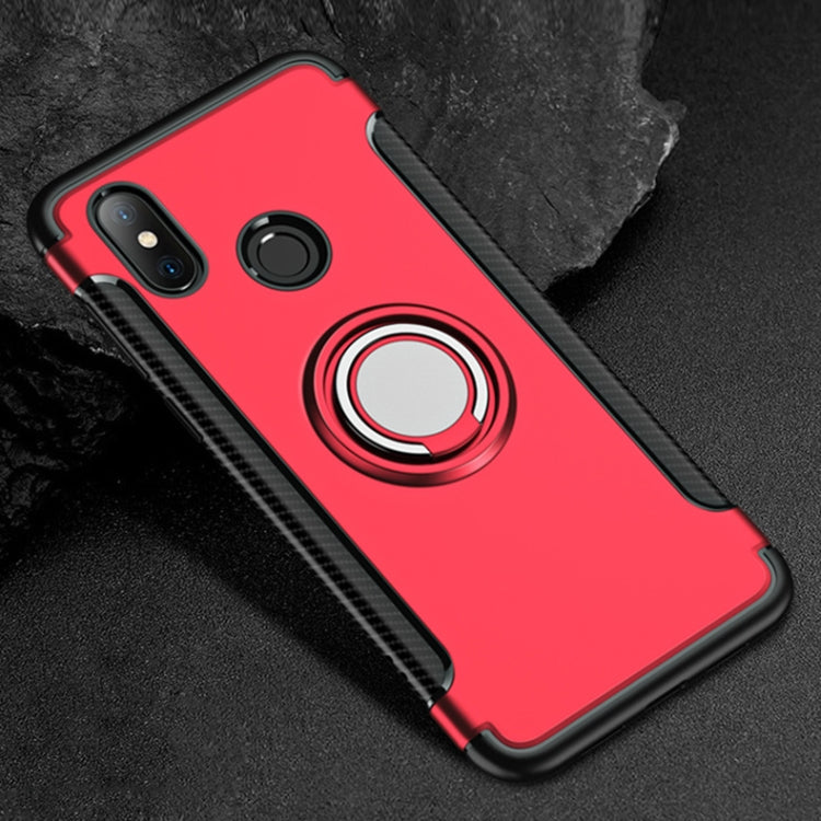 Magnetic 360 Degree Rotation Ring Holder Armor Protective Case for Xiaomi Redmi Note 6 Pro